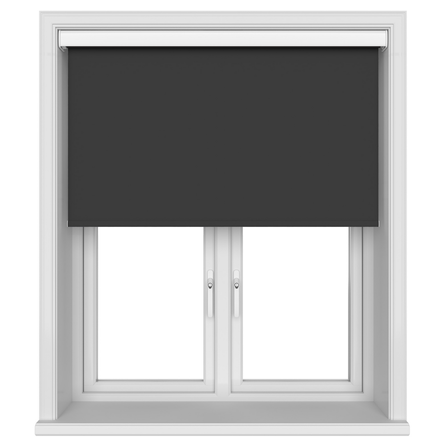 Stealth Black Motorised Roller Blind