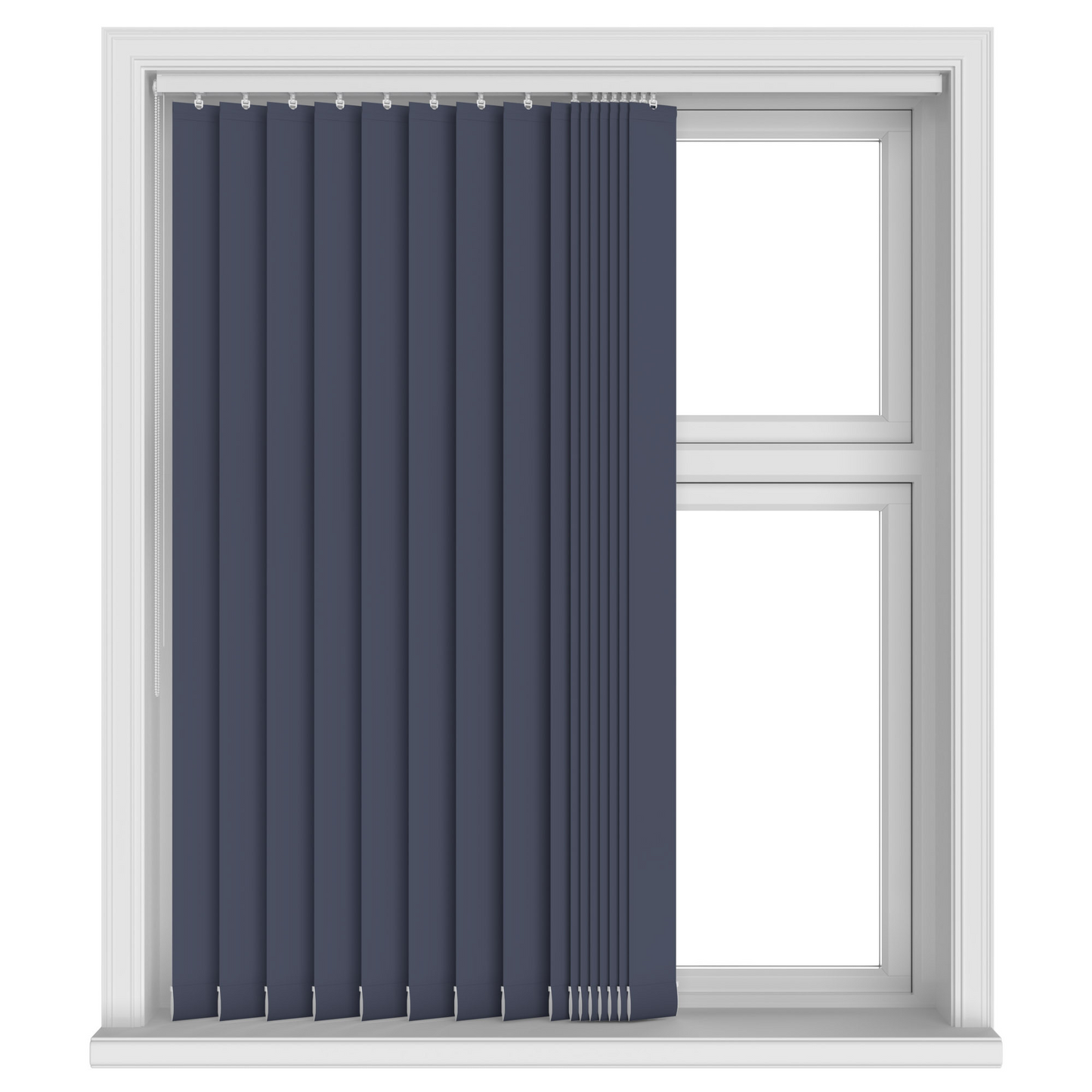 Navy Flow Vertical Shades