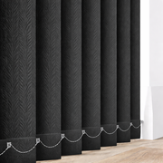 Feather Weave Black - 89mm Vertical Blind Slats