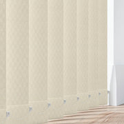 Cross Stitch Ivory - 89mm Vertical Blind Slats