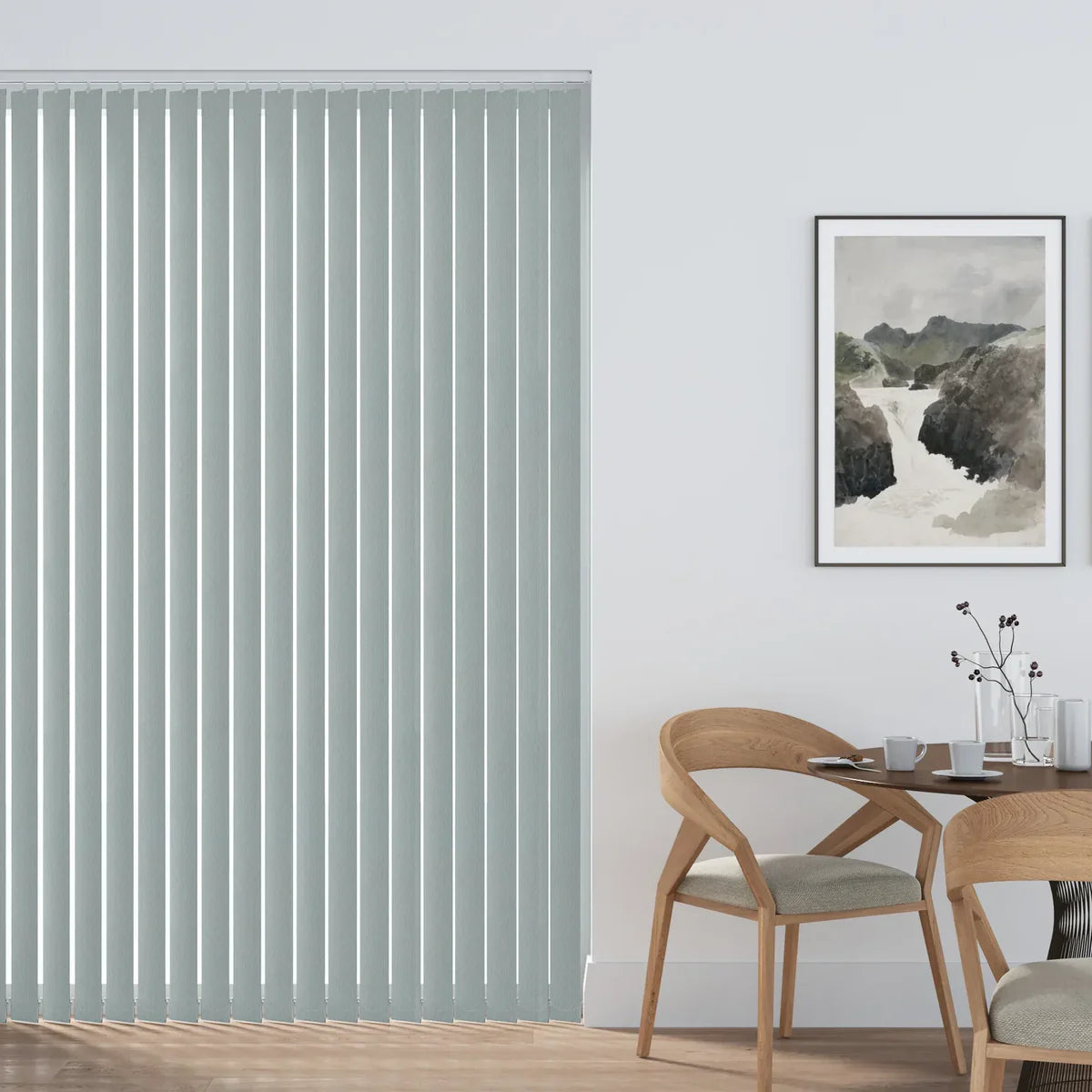 Feather Weave Mist - 89mm Vertical Blind Slats