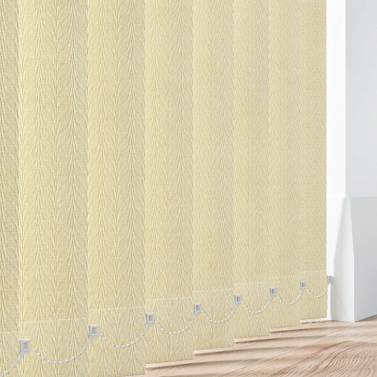 Feather Weave Beige - 89mm Vertical Blind Slats