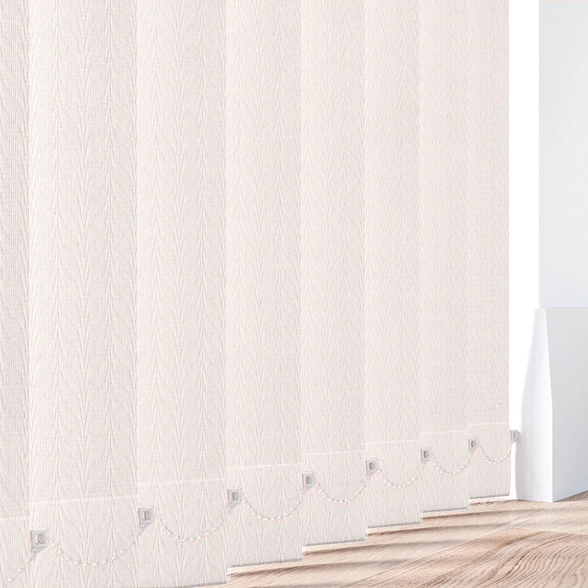 Feather Weave Chantilly - 89mm Vertical Blind Slats