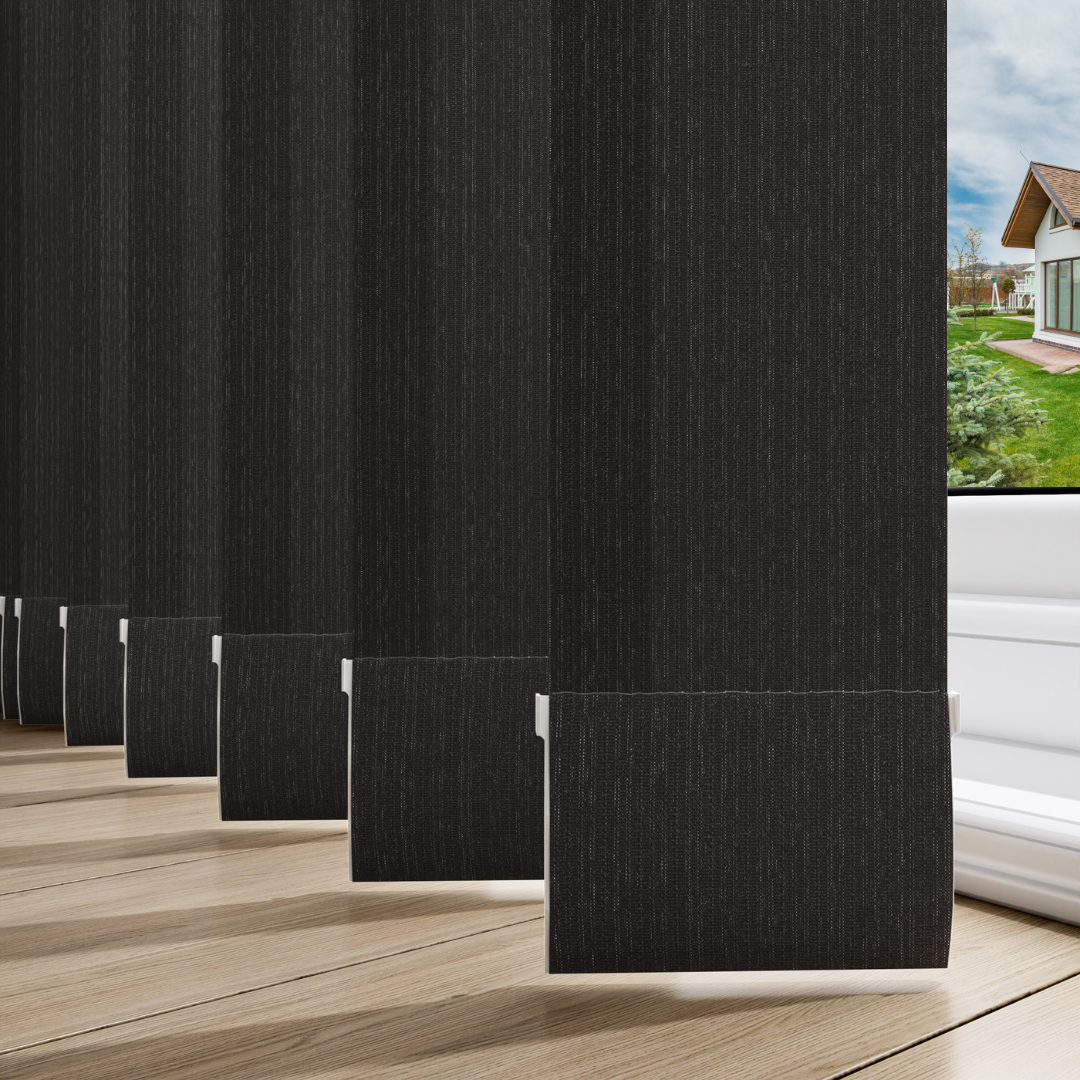 Stripe Black - 89mm Vertical Blind Slats