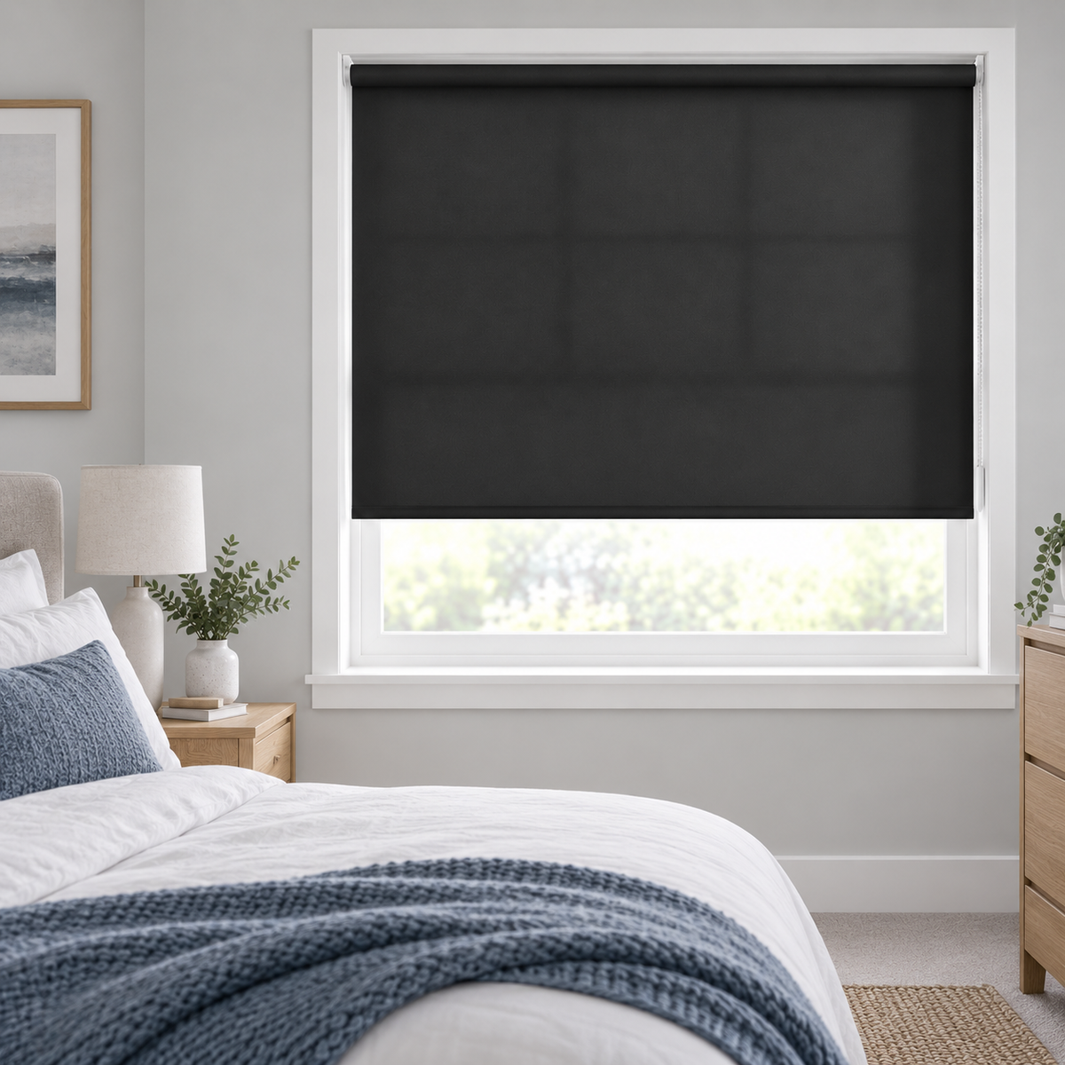 Classic Daylight Roller Blind – Onyx Black