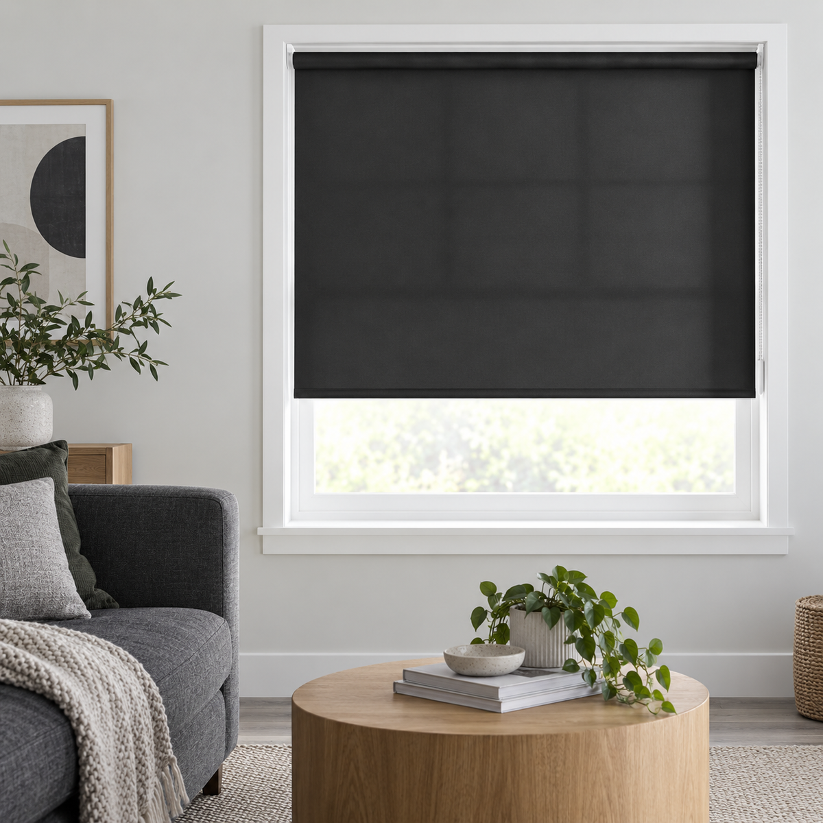Classic Daylight Roller Blind – Onyx Black