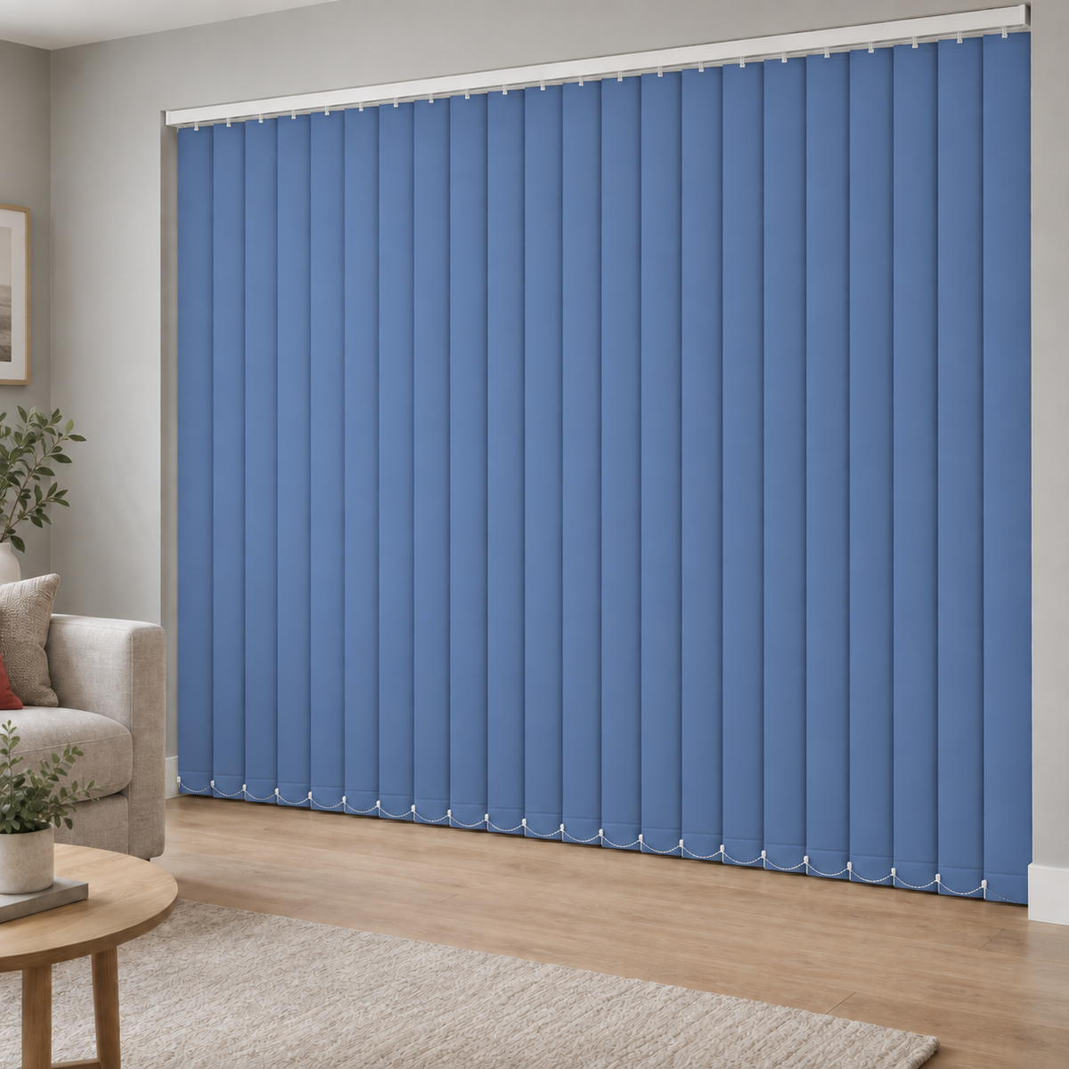 Signature Blackout Blue 89mm Replacement Vertical Blind Slats