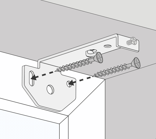 Face Fix Brackets for Vertical Blind Headrail Tracks
