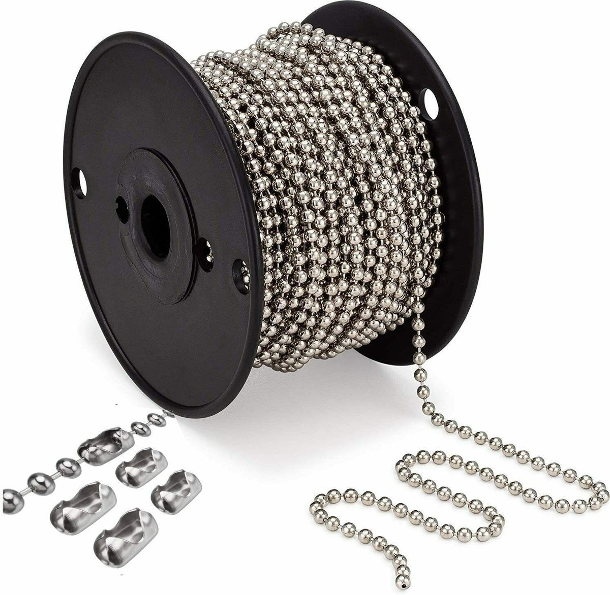 No.6 Metal Vertical Blind Control Chain – Nickel Beaded Chain