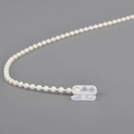 No.6 Vertical Blind Control Chain – White Plastic Beaded Chain
