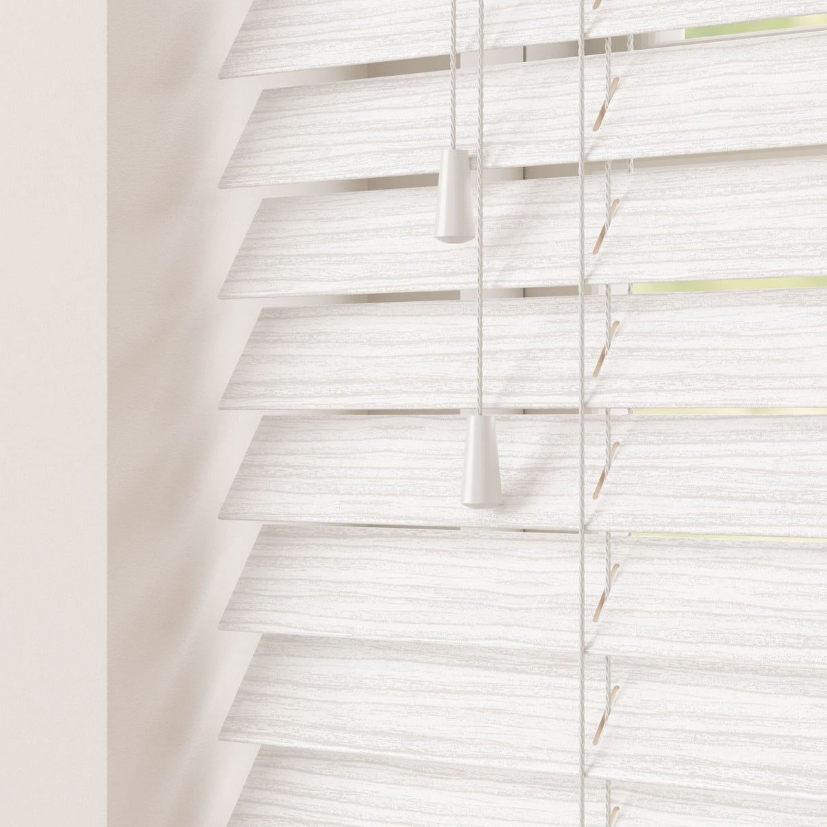 Sunwood Arctic Oak Faux Wood Venetian Blind with Tapes - Made to Measure