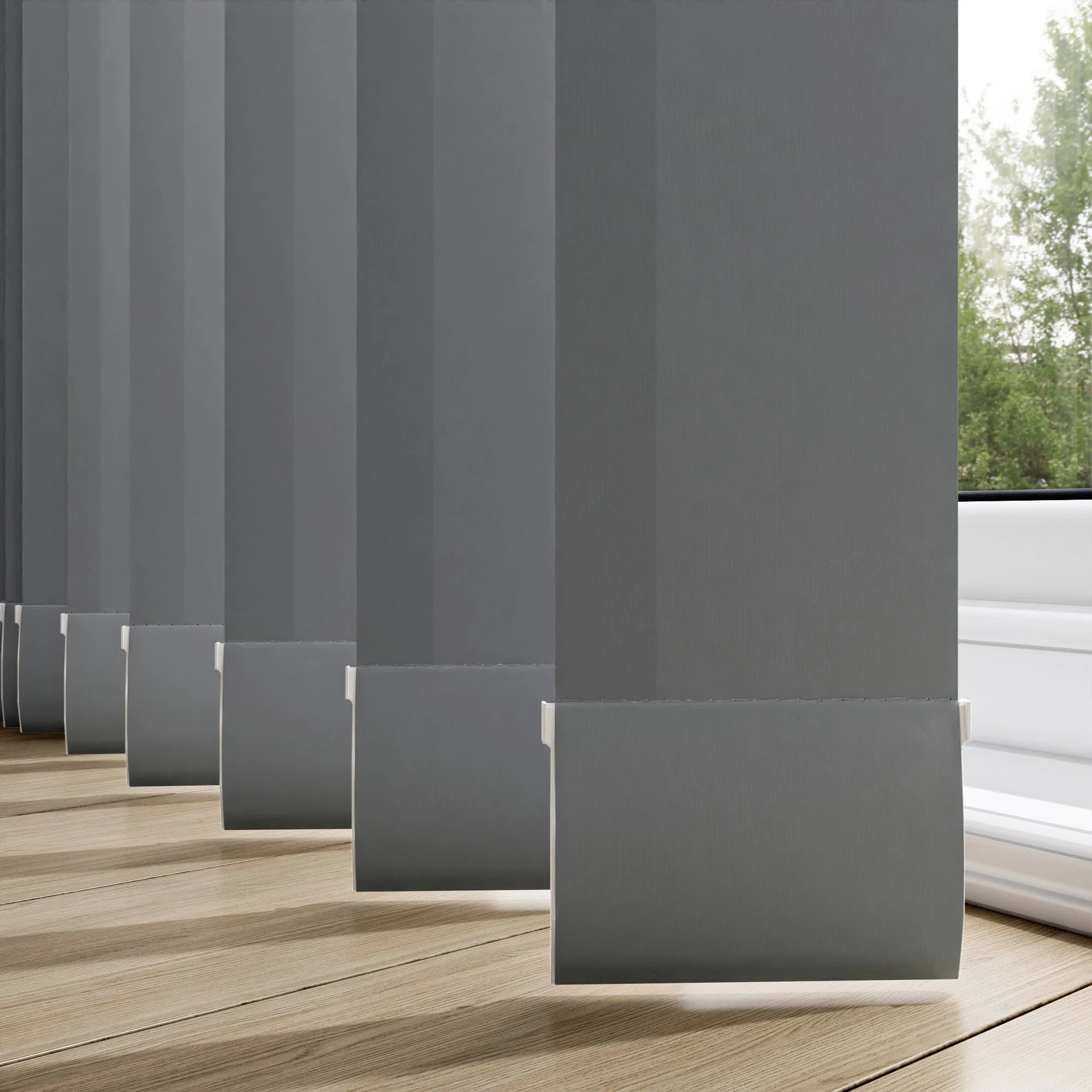 Aqualush Charcoal - 89mm Vertical Blind Slats